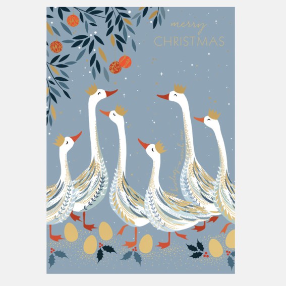 Six Geese Christmas Card