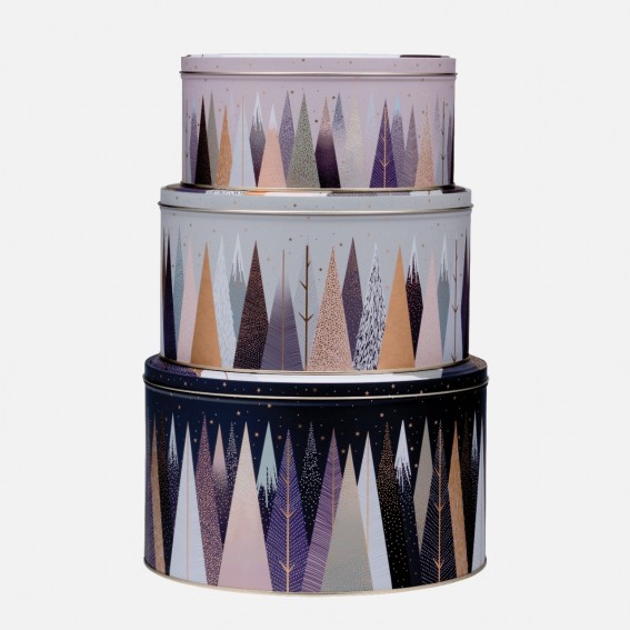 Frosted Pines Round Cake Tins - Set of 3