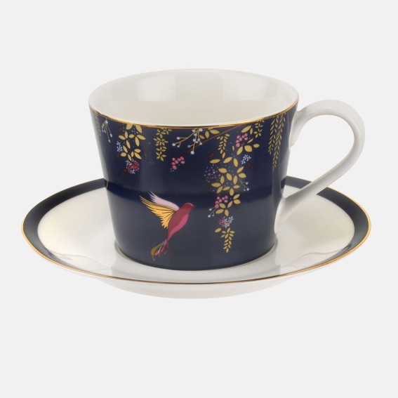 Navy Hummingbird Teacup