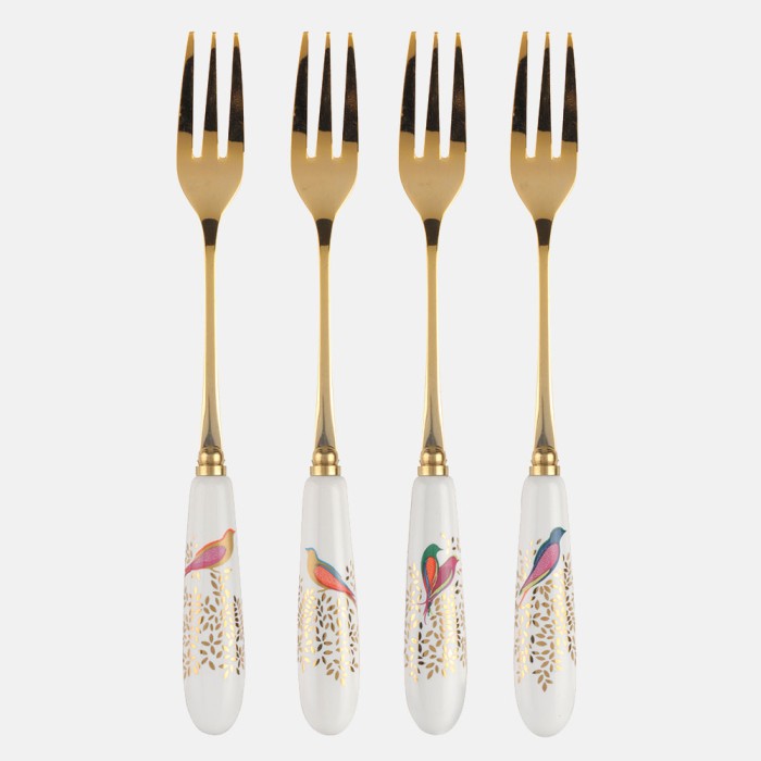 Assorted Portmeirion Chelsea Pastry Forks Set of 4 