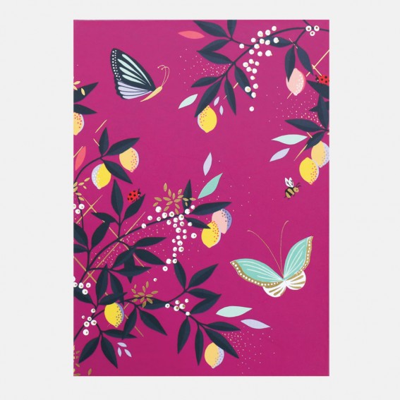 Mauve Orchard Butterfly Sticky Notes and List Pad
