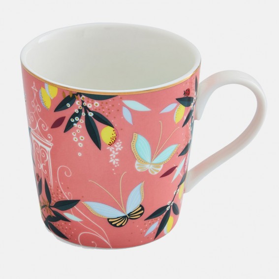 Coral Orchard Butterfly Mug