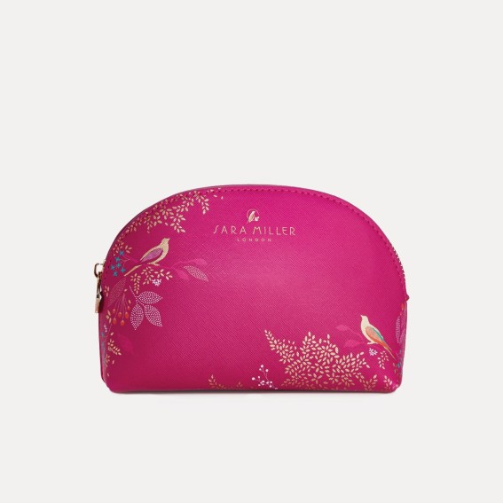 Pink Birds Small Cosmetic Bag