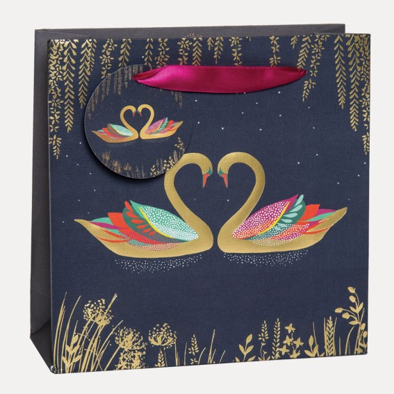 Heart Swans Medium Gift Bag