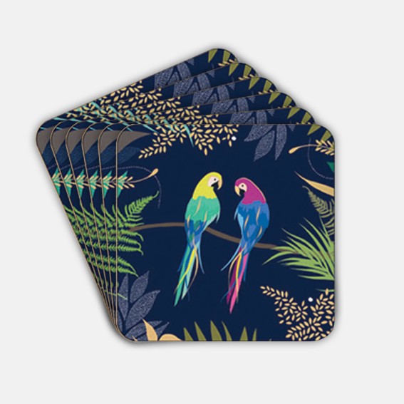 Parrot Coasters - Set of 6
